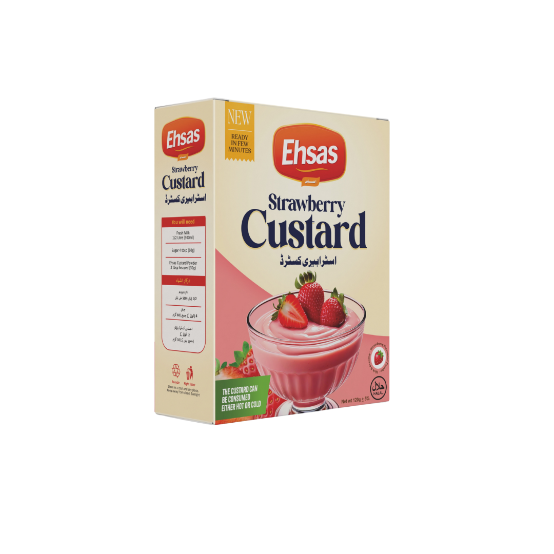 Ehsas strawberry custard